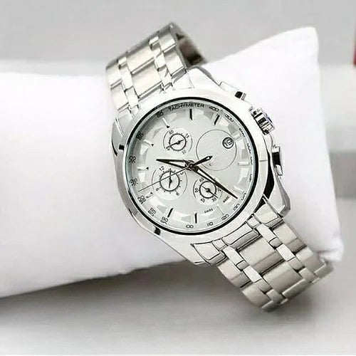 White Dial Analog Quartz Chronograph Men's Watch
