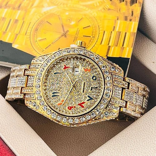 Mens Diamond Arabic Figure Men's Watch