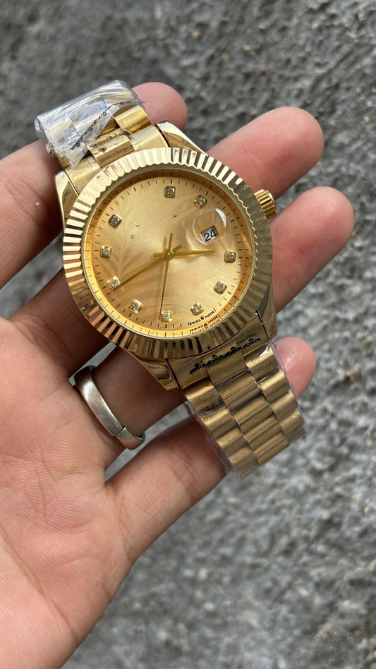 Datejust Gold Dial Analog Men's Watch
