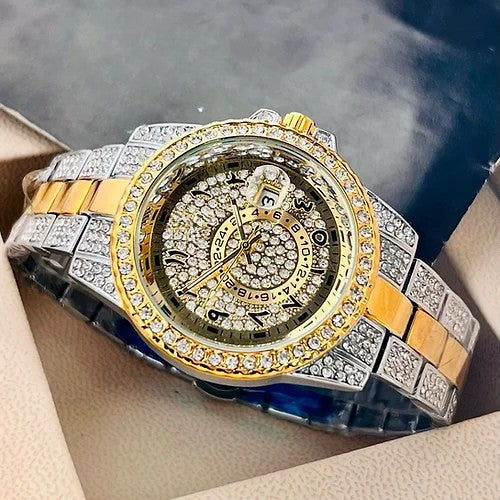 Men’s Analog gold Arabic Sky Dweller Diamond Watch