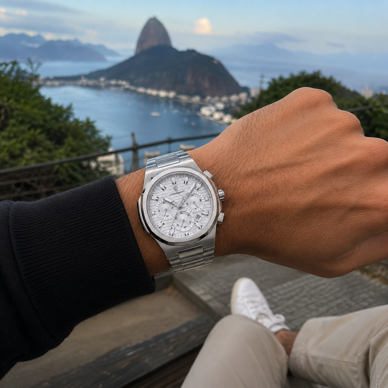 Poedagar Horus® Watch - Stainless Steel Chronograph