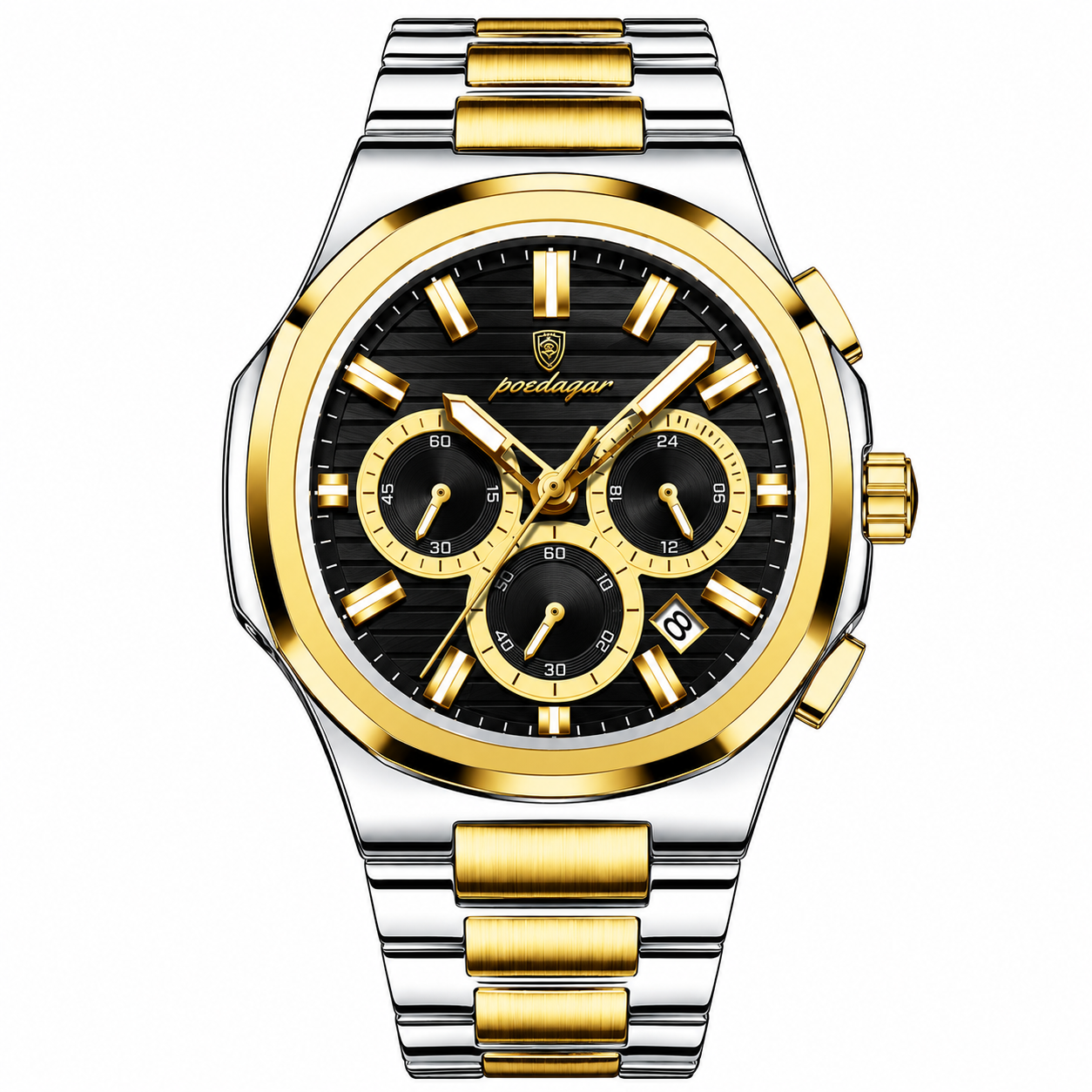 Poedagar Horus® Watch - Stainless Steel Chronograph