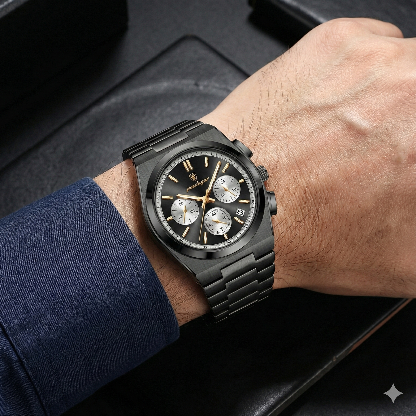 Poedagar Commander All Black® Watch