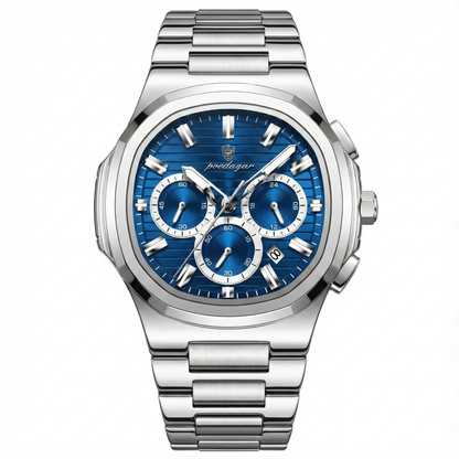 Poedagar Horus® Watch - Stainless Steel Chronograph