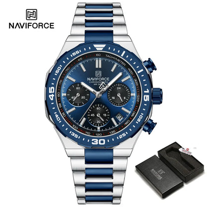 Naviforce Maverick NF8049 Watch - Modern Steel Chronograph
