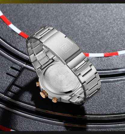 Naviforce Royal NF8072 Watch - Luxury Chronograph Stainless Steel