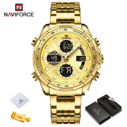 Naviforce Vanguard Gold NF9197 Military Sport Watch