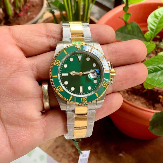 Submariner Quartz Green Dial Men's Watch