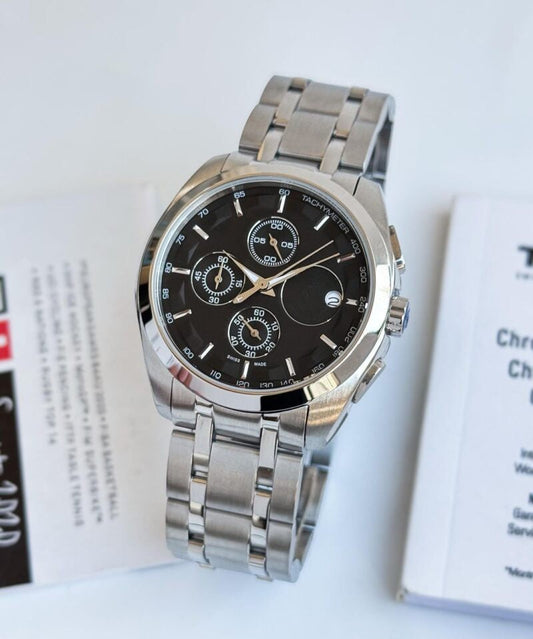 1853 Black Dial Metal Belt Men's Watch